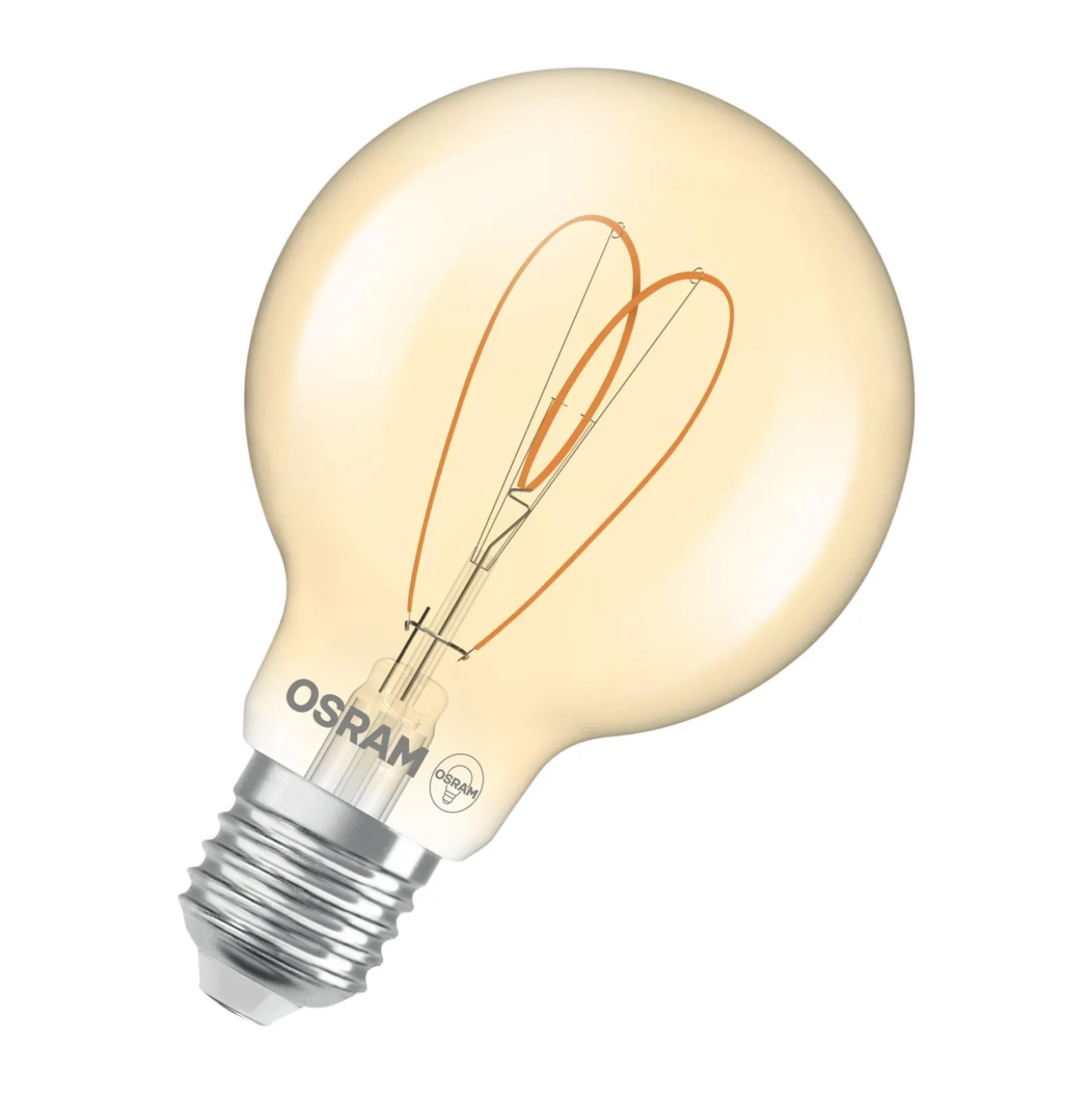 Osram Vintage 1906 LED E27 Globe Filament Guld 4.9W 470lm - 927 Extra Varm Vit | Bästa Färgåtergivning - Dimbar - Ersättare 40W