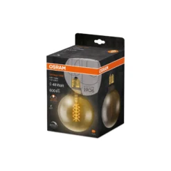 Osram Vintage 1906 LED E27 Globe Filament Gold 125mm 7W 600lm - 822 Extra Warm White | Dimmable