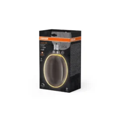 Osram Vintage 1906 LED E27 Globe Filament Smoke 183mm 4W 110lm - 818 Extra Varm Vit | Dimbar - Ersättare 12W