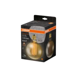 Osram Vintage 1906 LED E27 Globe Filament Gold 125mm 8.8W 806lm - 822 Extra Warm White | Dimmable