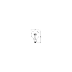 Osram Vintage 1906 LED E27 Globe Filament Klar 4.8W 470lm - 827 Extra Varm Vit | Dimbar - Ersättare 40W