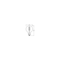 Osram Vintage 1906 LED E27 Globe Filament Smokey 95mm 7.8W 360lm - 818 Extra Warm White | Dimmable