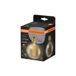 Osram Vintage 1906 LED E27 Globe Filament Gold 95mm 4.8W 420lm - 822 Extra Warm White | Dimmable