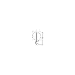 Osram Vintage 1906 LED E27 Special Filament Klar 2.2W Päron 60lm - 818 Extra Varm Vit | Ersättare 15W