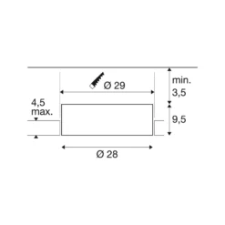 SLV Medo Taklampa Aluminium Vit 8W 1150lm - 930-940 CCT | Bästa Färgåtergivning - UGR<19