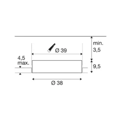 SLV Medo Taklampa Aluminium Vit 16W 2350lm - 930-940 CCT | Bästa Färgåtergivning - UGR<19