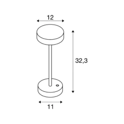 SLV Vinolina Bordslampa Aluminium Rostig 2.2W 130lm - 827-830 CCT | IP54 - Touchdimmerbar
