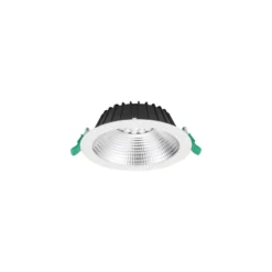 Sylvania LED Downlight Insaver Slim 175 Aluminium Vit 13W 1650lm 70D - 830 Varm Vit | Utskärning 175mm - IP44 - Dimbar