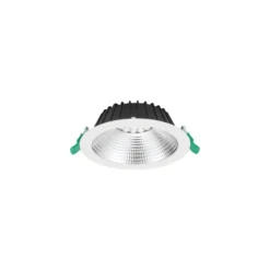 Sylvania LED Downlight Insaver Slim 175 Aluminium Vit 13W 1650lm 70D - 830 Varm Vit | Utskärning 175mm - IP44 - Dimbar