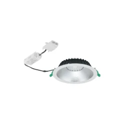 Sylvania LED Downlight Insaver Slim 225 Aluminium Vit 41W 4800lm 70D - 830 Varm Vit | Utskärning 225mm - IP44 - Dimbar