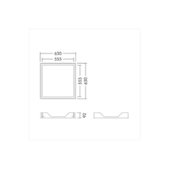 THORNeco ANNA VARIO 60x60cm Infälld Mount Box