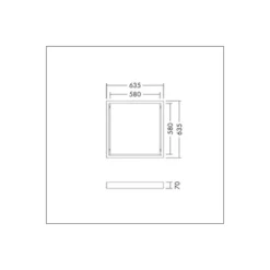 THORNeco ANNA VARIO 62x62cm Slim Surface Mount Box