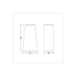 THORNeco Armatur Fyrkant HOLLY Aluminium Svart Up & Down 8W 500lm - 830 Varm Vit