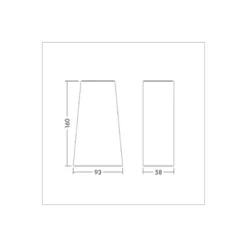 THORNeco Armatur Runda HOLLY Aluminium Svart Up & Down 8W 500lm - 830 Varm Vit