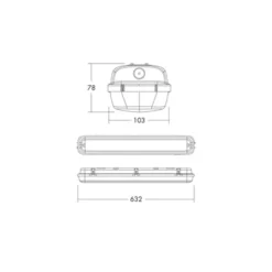 THORNeco LED Allmänbruksarmatur Vattentät Julie 19W 2200lm - 840 Kallvit | 60cm
