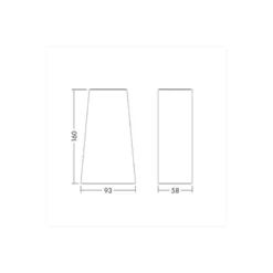 THORNeco LED Armatur Fyrkant HOLLY Aluminium Svart 5W 301lm - 830 Varm Vit