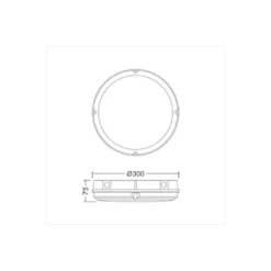 THORNeco LED Plafond LARA VARIOFLEX Vit 20.5W 2200lm - 830-835-840 CCT | 300mm - IP65