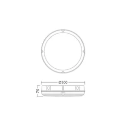 THORNeco LED Plafond LARA VARIOFLEX Vit 20.5W 2200lm - 830-840 CCT | 300mm - IP65 - Rörelsesensor, Ljussensor