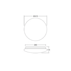 THORNeco LED Plafond LENA VARIO Vit 21W 1900lm - 830-835-840 CCT | 410mm - IP44
