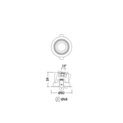 THORNeco LED Spot LILY Svart 9W 900lm 24D - 940 Kallvit | 82mm - Utskärning 68mm - IP44 - Bästa färgåtergivning - Dimbar