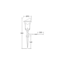 THORNeco LED Spot MARY GARDEN Glas Svart 8W 500lm - 830 Varm Vit | Utskärning 95mm - IP66