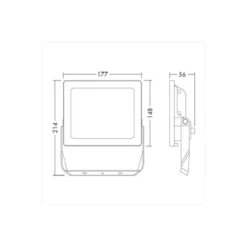 THORNeco LED Strålkastare LEONIE VARIOFLEX Aluminium Antracit 23/30/40W 3300/4000/5000lm 120D - 830-840 CCT | IP65 - Symmetrisk
