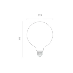 WiZ Smart LED E27 Globe Filament Ambar 125mm 6.5W 720lm - 820-845 Justerbar Vit | Dimbar - Ersättare 50W