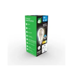 WiZ Smart LED E27 Päron Filament Smoke 6.5W 400lm - 820-850 Justerbar Vit | Dimbar - Ersättare 35W