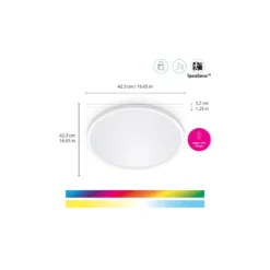 WiZ Smart LED Taklampa SuperSlim Vit 22W 2600lm - 922-950 Justerbar Vit + RGB | IP20 - Bästa Färgåtergivning - Wifi Dimbar