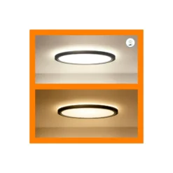 WiZ Smart LED Taklampa SuperSlim Svart 22W 2600lm - 922-950 Justerbar Vit + RGB | IP20 - Bästa Färgåtergivning - Wifi Dimbar